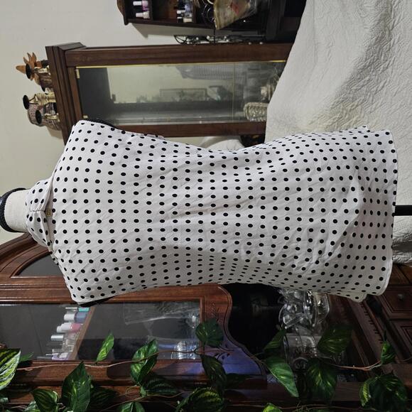 Anne Klein White and Black Dotted Blouse - Picture 3 of 11